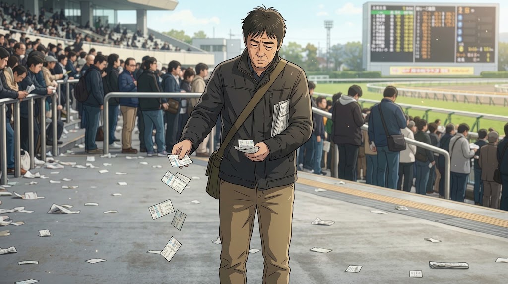 ギャンブル,はずれ,落胆,競馬